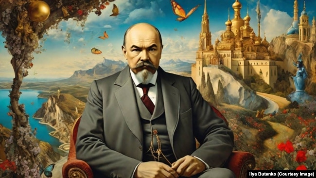 Образ Великого Ленина, сгенерированный нейросетью