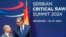 Nemački kancelar Olaf Šolc sa predsednikom Srbije Aleksandrom Vučićem tokom Samita o održivim sirovinama u Beogradu, 19. jula 2024.
