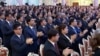 Tajikistan - During Tajik President Emomali Rahmon's annual address to parliament, the audience applauded over 120 times - screen grab