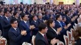 Tajikistan - During Tajik President Emomali Rahmon's annual address to parliament, the audience applauded over 120 times - screen grab