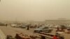 Пыльный шторм в Байрамали. Ноябрь, 2023. 