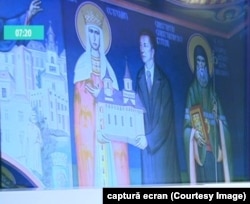 Digi 24 a relatat cazul primarului din Bârlad pictat în biesrică