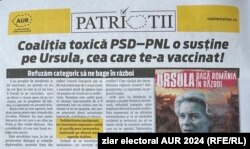 În pliantele electorale AUR, partidul încearcă să nască conspirații despre pandemia de Covid-19 și despre implicarea UE în războiul din Ucraina.