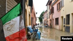 Rajoni italian Emilia Romanja, i vërshuar.
