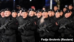 Pripadnici Specijalne policije Republike Srpske na paradi tokom obeležavanja neustavnog dana RS, Banjaluka, 9. januar 2024.