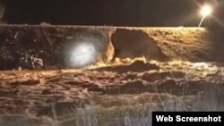 Прорыв дамбы в Орске (кадр из видео)