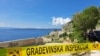 Croatia -- The construction inspection of the State Inspectorate started with the demolition of illegally built buildings in the Vruja bay in central Dalmatia, June 2, 2023.
