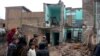 خانه های که از اثر سیلاب در ولایت هرات تخریب شده اند. 