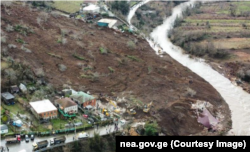 სოფელი ნერგეეთი: ადგილი, სადაც მეწყერი ჩამოწვა.