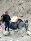 Donkeys bring solar energy in kyrgystan vilage