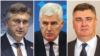 Andrej Plenković (predsjednik HDZ Hrvatske), Dragan Čović (predsjednik HDZ BiH) i Zoran Milanović (predsjednik Hrvatske), ilustrativna fotografija. 