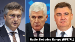 Andrej Plenković (predsjednik HDZ Hrvatske), Dragan Čović (predsjednik HDZ BiH) i Zoran Milanović (predsjednik Hrvatske), ilustrativna fotografija. 