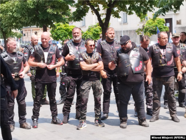 Motociklisti iz organizacije "Noćni vukovi" u Banjaluci, 27. juna 2023.