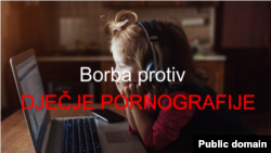 Screenshot videa koji je objavila crnogorska policija povodom međunarodne akcije Mozaik, usmjerene na otkrivanje dječje pornografije, 20. novembar 2023. godine.
