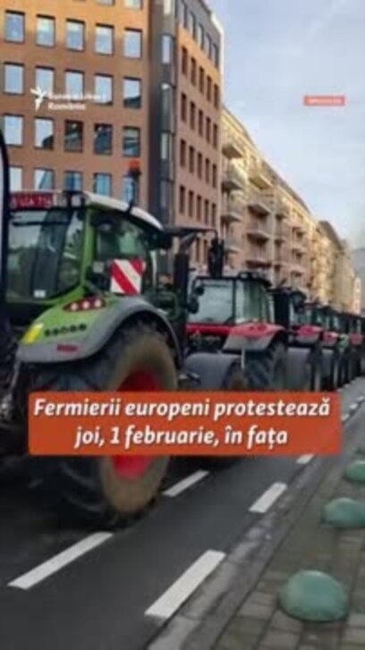 Fermierii din Europa protestează la Bruxelles 