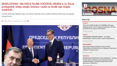 Fotografija članka "Slobodne Bosne" koji je izazvao reakcije na Kosovu.

