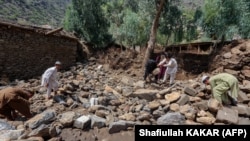 خسارات بجا مانده از سیلاب در ولایت کنر - عکس از آرشیف