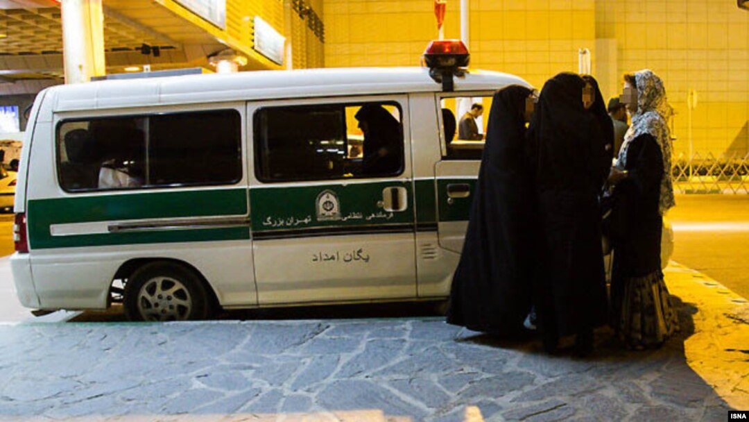 Iran's so-called morality police arrest a woman over an alleged head-scarf violation. (Illustrative photo)