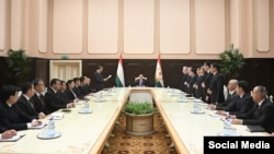  12 февраля 2024 года, встреча президента с вновь назначенными судьями в Таджикистане 