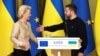 Украинскиот претседател Володомир Зеленски и претседателката на ЕК, Урсула Фон дер Лајен