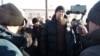 Fail Alsynov talks to supporters outside the courtroom in January.