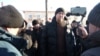 Fail Alsynov speaks outside the court on January 10.