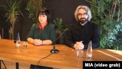 Билјана Ваковска, претседателски кандидат на Левица и Димитар Апасиев, претседател на Левица, 7 февруари 2024 