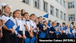 Prima lecție din acest an școlar a fost la tema „Moldova europeană”
