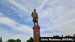 A statue of first President Islam Karimov in Samarkand