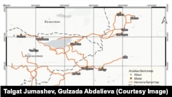Гүлзада Абдалиева жана Талгат Жумашев түзгөн карта