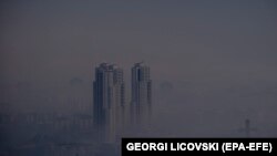 Smogu në qytetin e Shkupit - Fotografi ilustruese nga arkivi. 