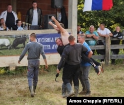 Milan Galic after his bull Jelona won the lightweight category.