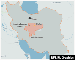 Provincia Isfahan include unitățile nucleare din preajma orașului cu același nume, dar și complexul nuclear de la Natanz, de îmbogățire a uraniului.
