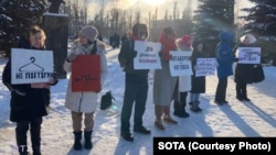 Протест против запрета абортов в Казани, декабрь 2023 года