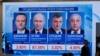 Rezultatet preliminare të zgjedhjeve presidenciale shfaqen në një ekran në selinë e Komisionit Qendror të Zgjedhjeve të Rusisë në Moskë, Rusi, 17 mars 2024.