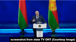 Аляксандар Лукашэнка ў час пасланьня 31 сакавіка 2023 