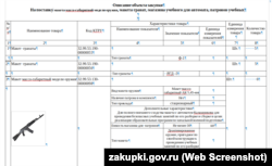 Скриншот технической документации тендера на российском сайте госзакупок zakupki.gov.ru