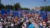 Imagine de la Adunarea Națională „Moldova Europeană” la care au participat, potrivit organizatorilor, zeci de mii de persoane. Chișinău, 21 mai 2023.