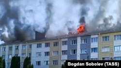 Пожар в общежитии в Шебекино в результате обстрела, 1 июня 2023 гда