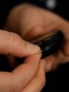 Sarajevo, Bosnia and Herzeegovina, glucometer checking for sugar level in blood 