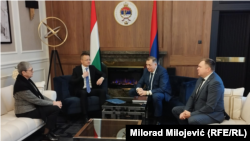 Sastanak predsjednika RS Milorada Dodika i mađarskog šefa diplomatije Petera Sijatra, Banjaluka, 26. januar 2024. 