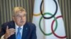 Președintele Comitetului Internațional Olimpic (CIO), Thomas Bach, participând la deschiderea reuniunii Comitetului Executiv la Casa Olimpică din Lausanne, Elveția, pe 28 martie.