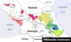 Карта расселения черкесских групп