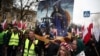 Протест польських фермерів проти Зеленої угоди Європейського Союзу та імпорту української сільськогосподарської продукції. Варшава, Польща. 6 березня 2024 року