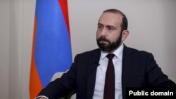 Turkey - Armenian Foreign Minister Ararat Mirzoyan is interviewed by Turkish television in Antalya.