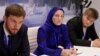Ruslan Edelgeriev, Khadijat (Karina) Kadyrova and Akhmat Kadyrova, Dubai, United Arab Emirates, December 2023