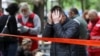 Фотографија снимена пред училиштето Владислав Рибникар во Белград каде 13-годишен ученик на 3 мај 2023 уби осум соученици