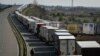 Камиони на граничния пункт Видин-Калафат между България и Румъния, 25 март 2024 г. 