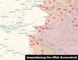 Вклинення армії РФ в оборону ЗСУ на мапі проєкту DeepState, 05 червня 2024 року