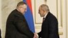 Armenia - Armenian Prime Minister Nikol Pashinian meets Russia's Deputy Prime Minister Alexei Overchuk, Yerevan, December 15, 2023.